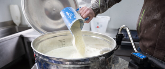 MilkTaxi being filled with powdered milk